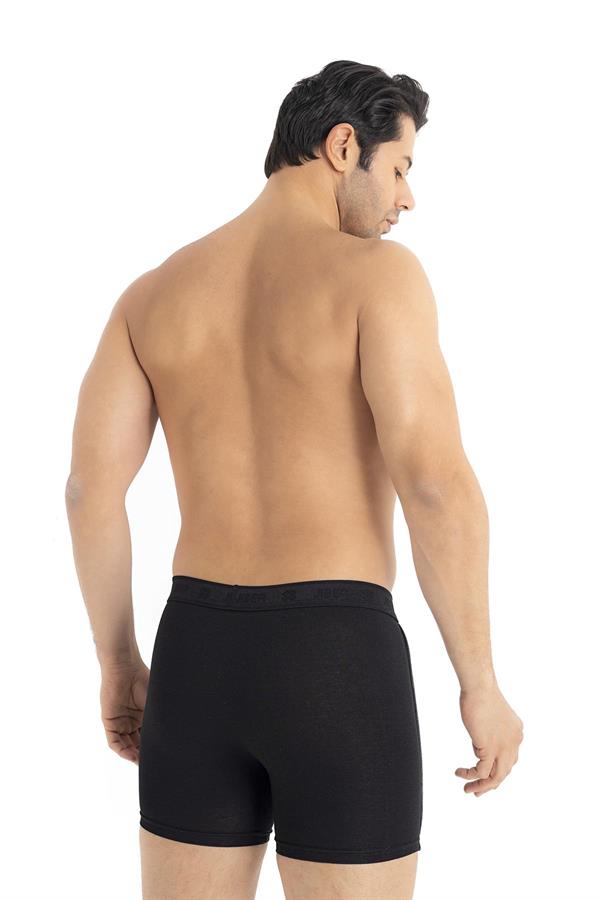 Erkek 3lü Ara Biyeli Pamuklu Modal Boxer 288 SİYAH  JBR288.0000001