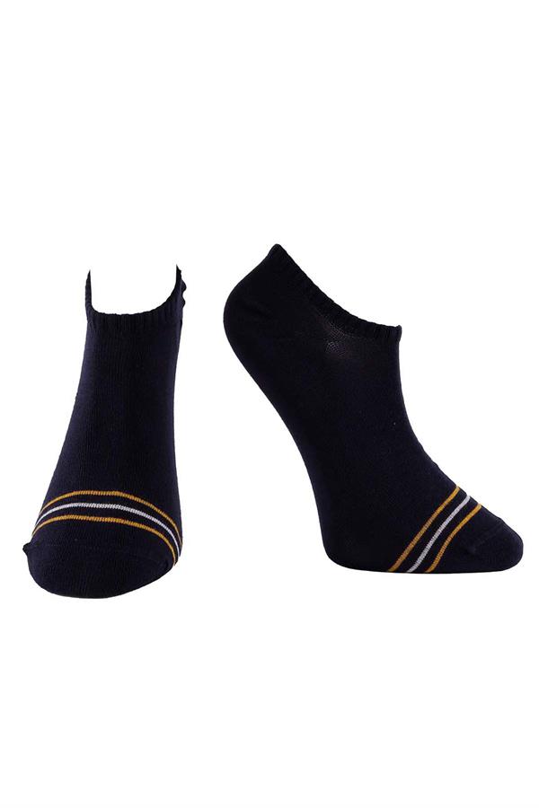 Erkek 3lü Sneaker Çorap Karışık Renkler 7707