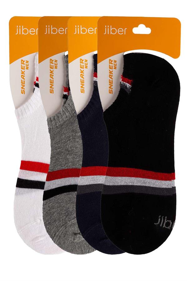 Erkek 4lü Sneaker Çorap Karışık Renkler 7704