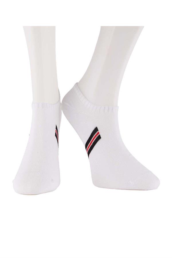 Erkek 4lü Sneaker Çorap Karışık Renkler 7709