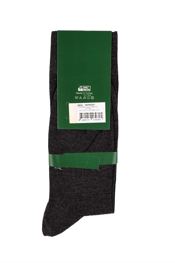 Erkek 6lı Likralı Bambu Uzun Çorap 5600 Antrasit  JBR5600.006