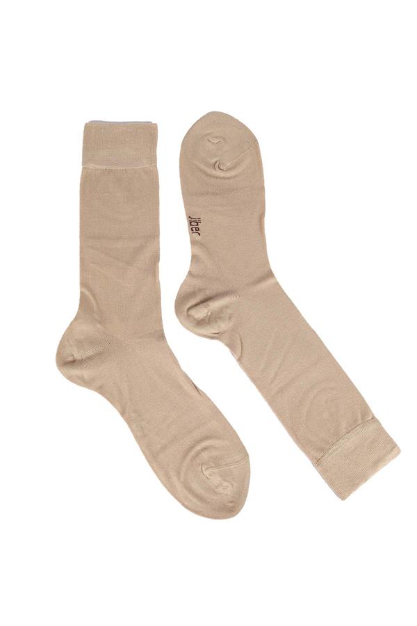 Erkek 6lı Bambu Uzun Çorap 5500 Bej  JBR5500.006