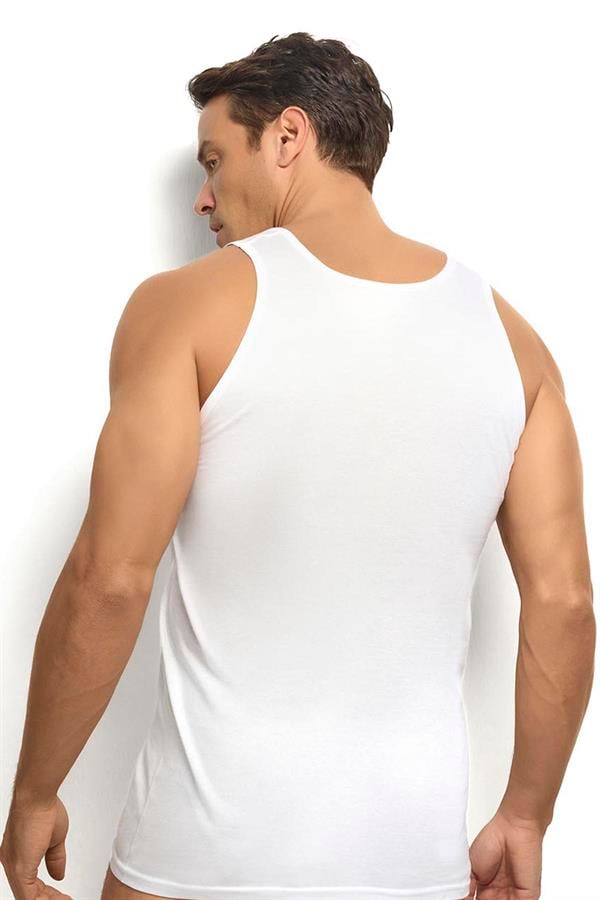 Erkek 6lı Beyaz Modal Pamuklu Atlet 158 BEYAZ  JBR158.0000006