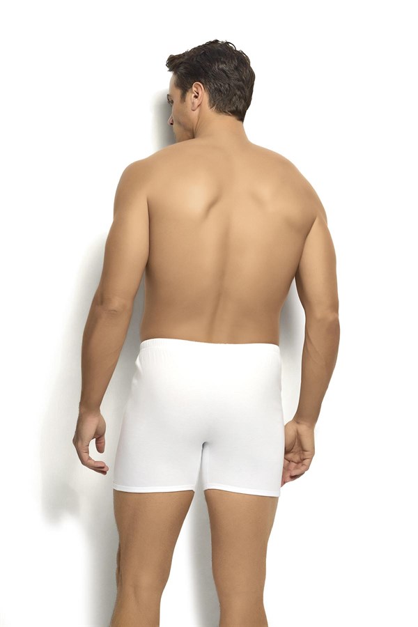 Erkek 6lı  Beyaz Paçalı Boxer