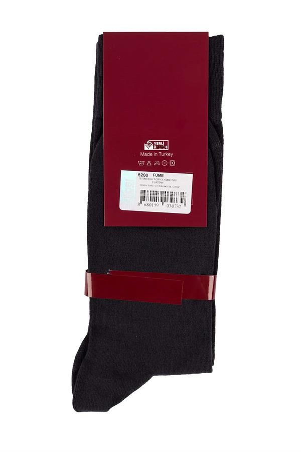 Erkek 6lı Likralı Modal Uzun Çorap 5200 Füme  JBR5200.006