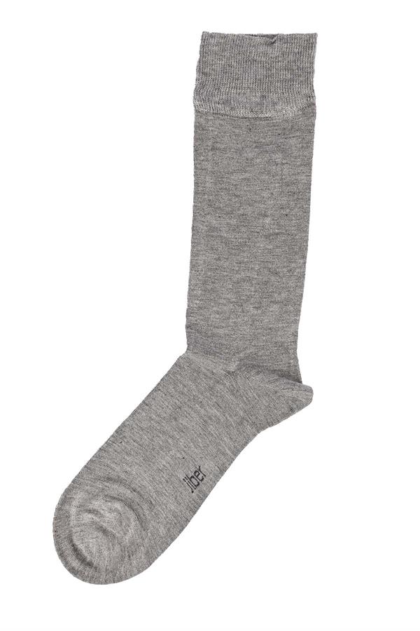 Erkek 6lı Likralı Bambu Uzun Çorap 5600 GRİMELANJ  JBR5600.006