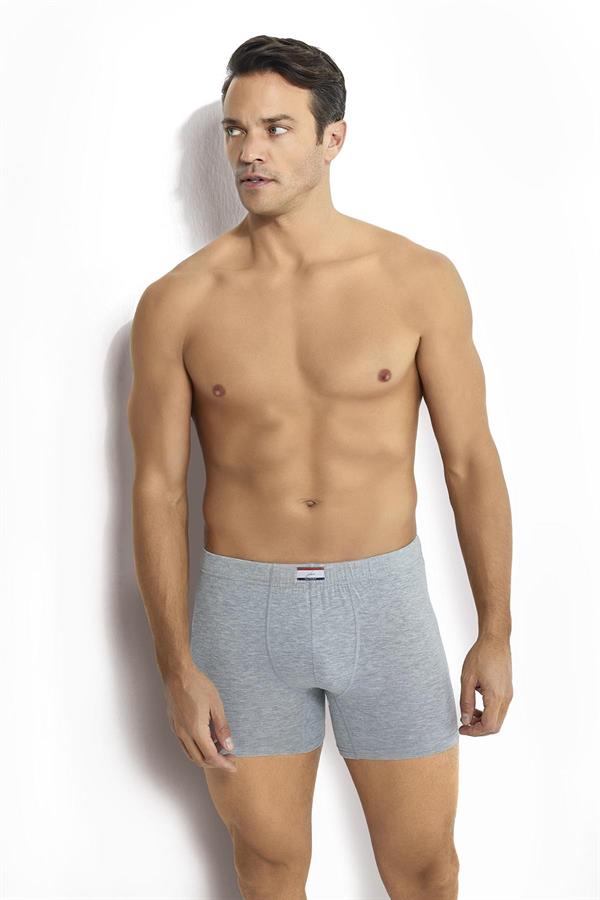 Erkek 6lı Pamuklu Likralı Boxer 274 GRİMELANJ  JBR274.0000006