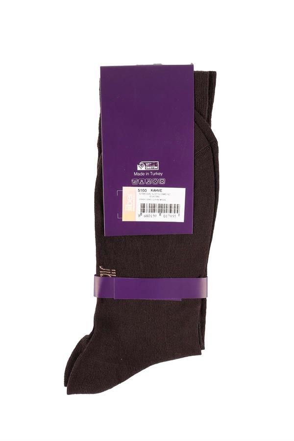 Erkek 6lı Modal Uzun Çorap 5100 Kahverengi  JBR5100.006