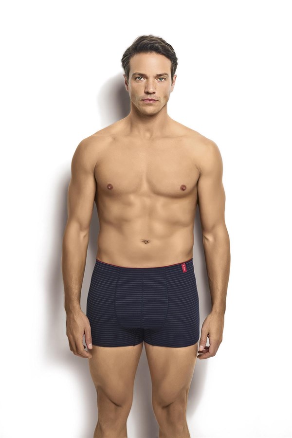 Erkek 6lı Lacivert Havlu Kemer Boxer