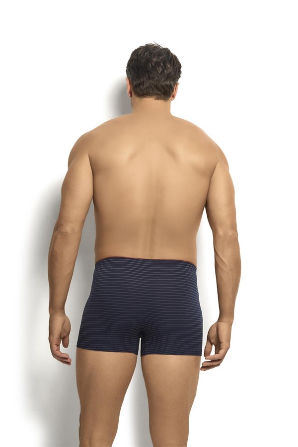 Erkek 6lı Lacivert Havlu Kemer Boxer