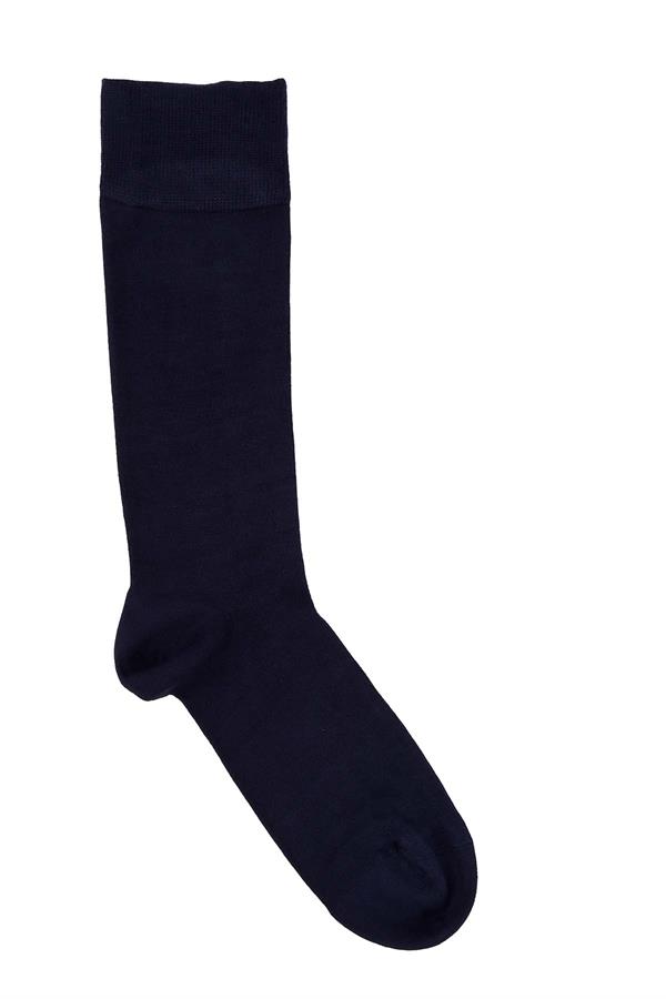 Erkek 6lı Likralı Bambu Uzun Çorap 5600 Lacivert  JBR5600.006