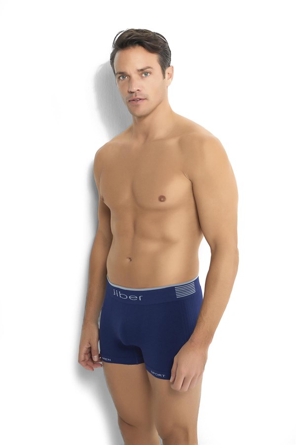 Erkek 6lı Lacivert Mikrofiber Dikişsiz Boxer 276