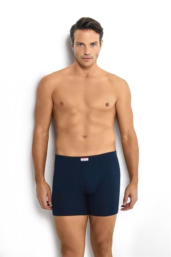 Erkek 6lı Pamuklu Likralı Boxer 274 Lacivert  JBR274.0000006