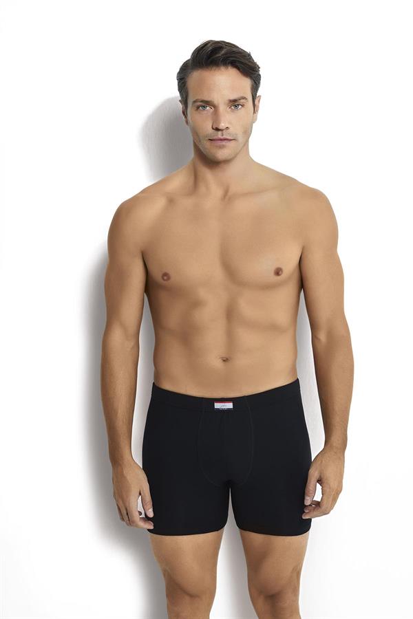 Erkek 6lı Pamuklu Likralı Boxer 274 SİYAH  JBR274.0000006