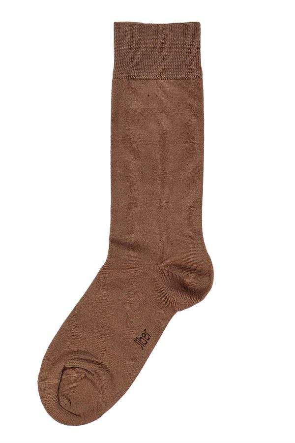 Erkek 6lı Likralı Modal Uzun Çorap 5200 Vizon  JBR5200.006