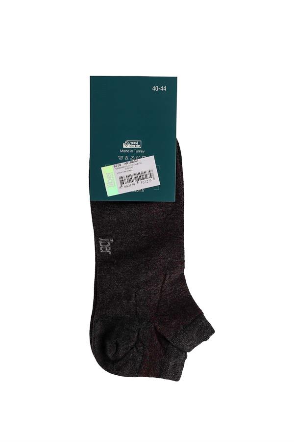 Erkek Antrasit Bambu Patik Çorap 6758
