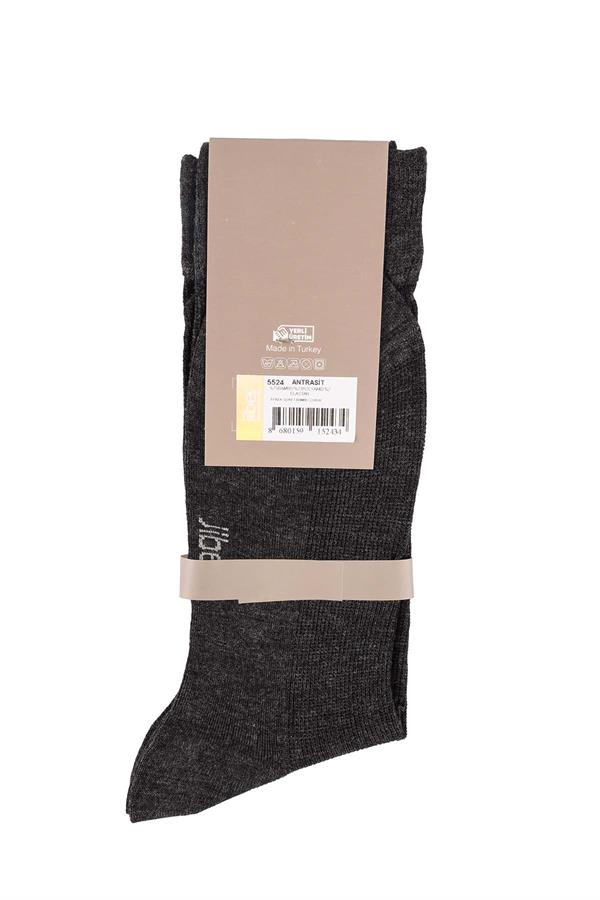 Erkek Antrasit Bambu Uzun Çorap 5524