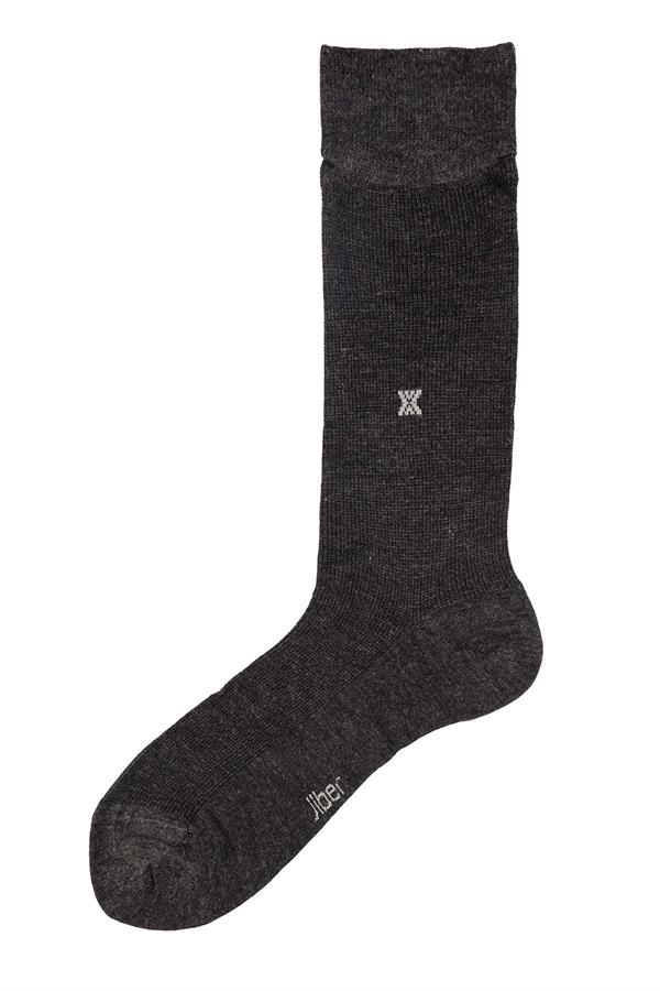 Erkek Antrasit Bambu Uzun Çorap 5524
