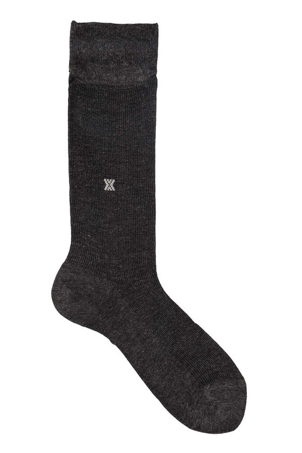Erkek Antrasit Bambu Uzun Çorap 5524
