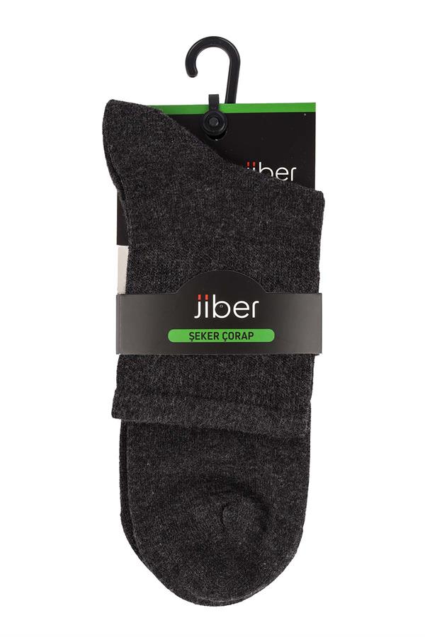 Erkek Antrasit Bambu Uzun Lastiksiz Diyabetik Çorap 5999