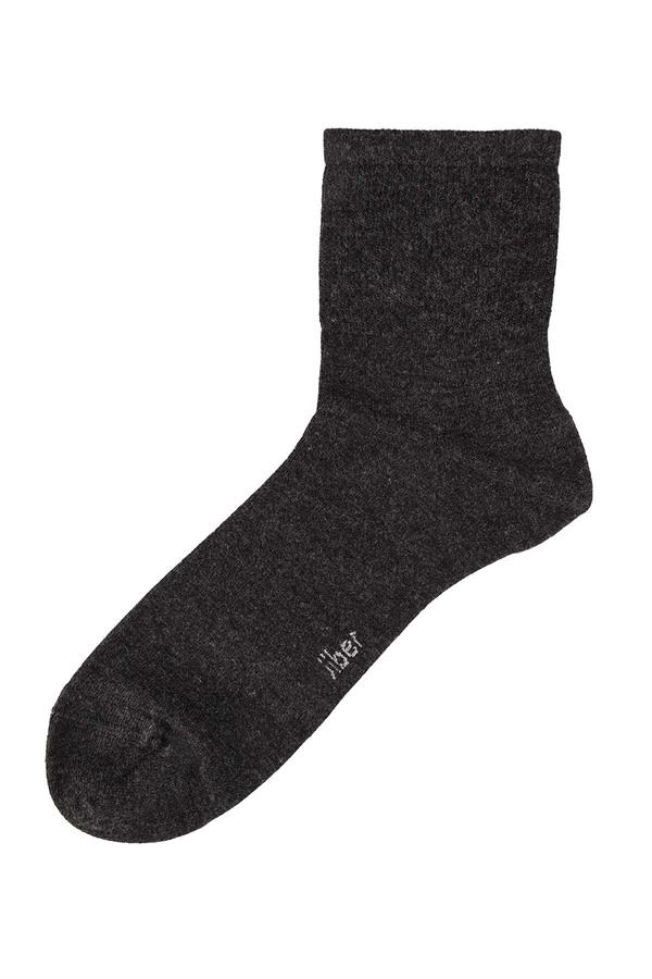 Erkek Antrasit Bambu Uzun Lastiksiz Diyabetik Çorap 5999