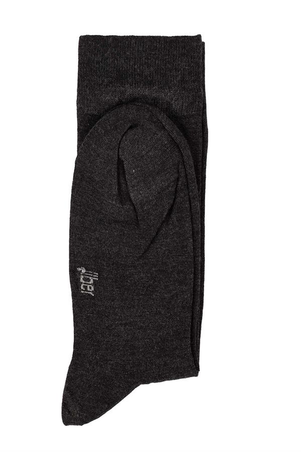 Erkek Antrasit Likralı Bambu Uzun Çorap 5600
