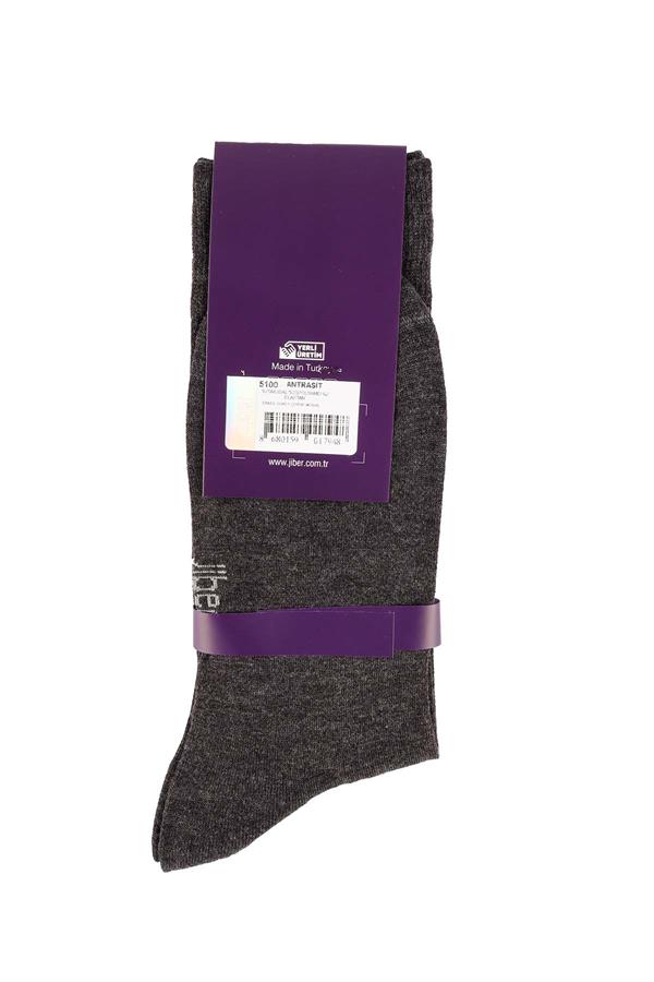 Erkek Antrasit Modal Uzun Çorap 5100