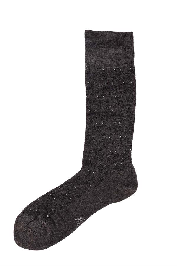 Erkek Antrasit Modal Uzun Çorap 5115