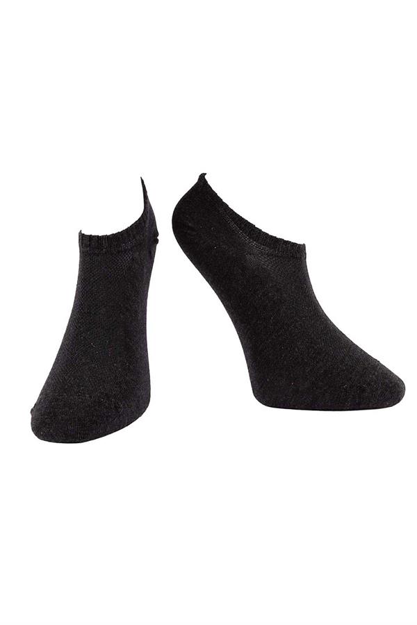 Erkek Antrasit Pamuklu  Sneaker Çorap 7701