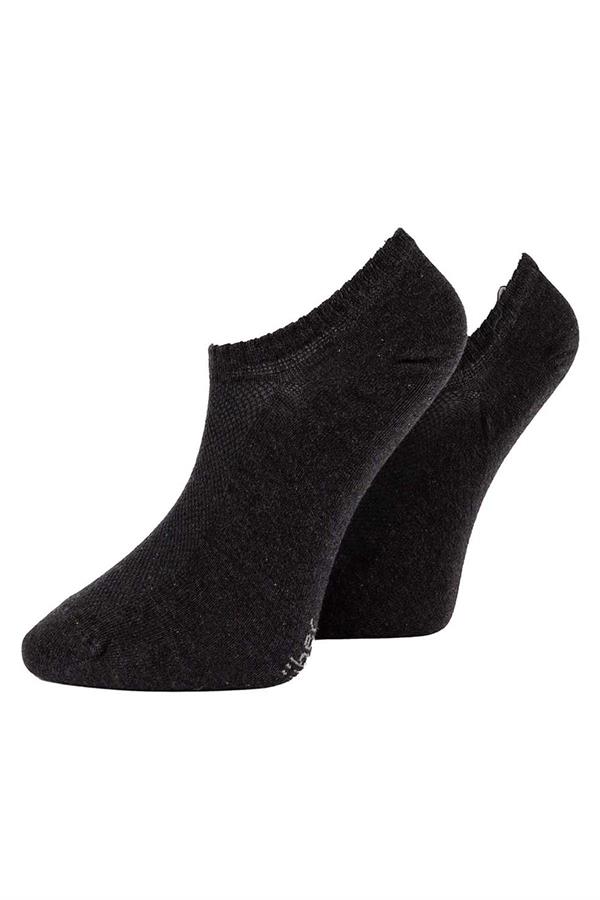 Erkek Antrasit Pamuklu  Sneaker Çorap 7701