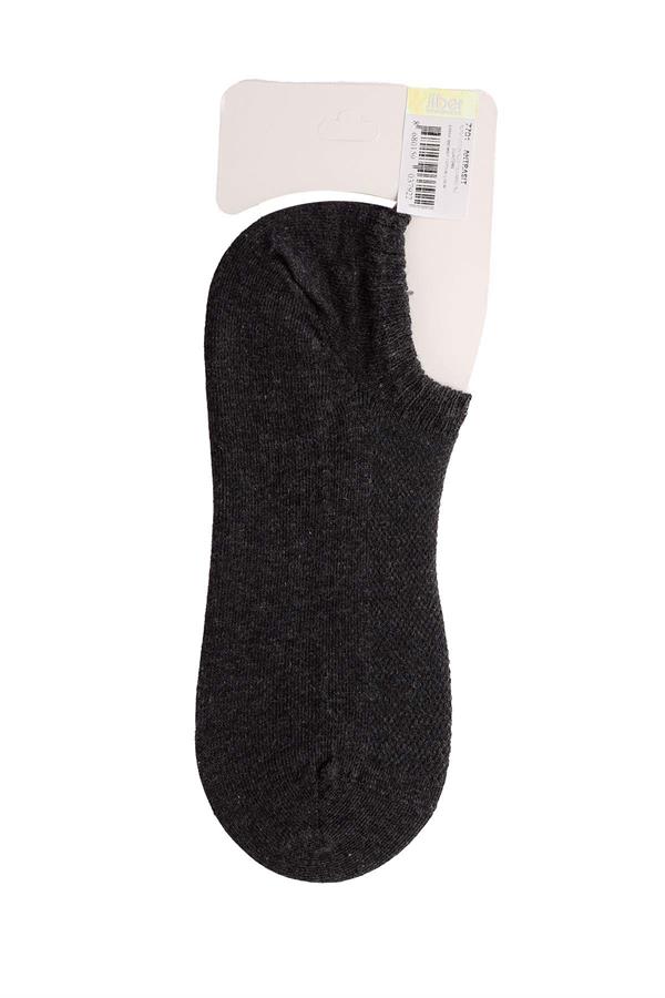 Erkek Antrasit Pamuklu  Sneaker Çorap 7701