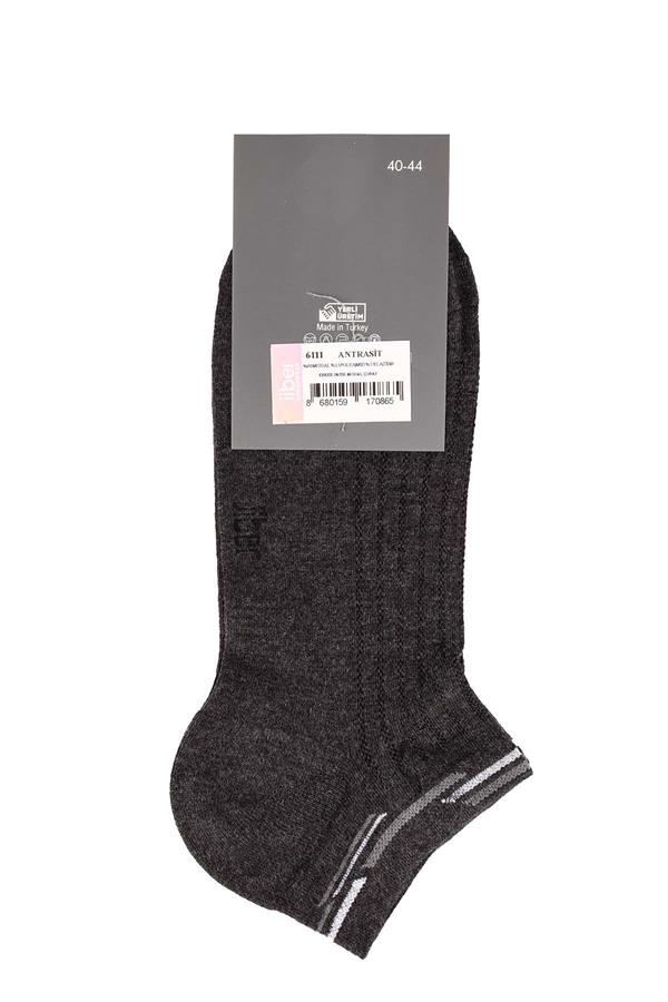 Erkek Antrasit Patik Modal Çorap 6111