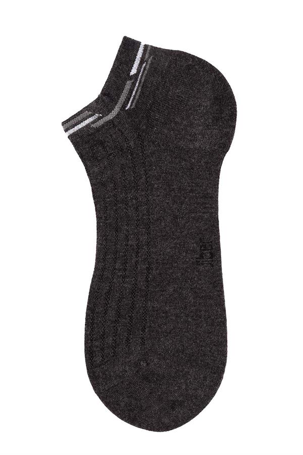 Erkek Antrasit Patik Modal Çorap 6111