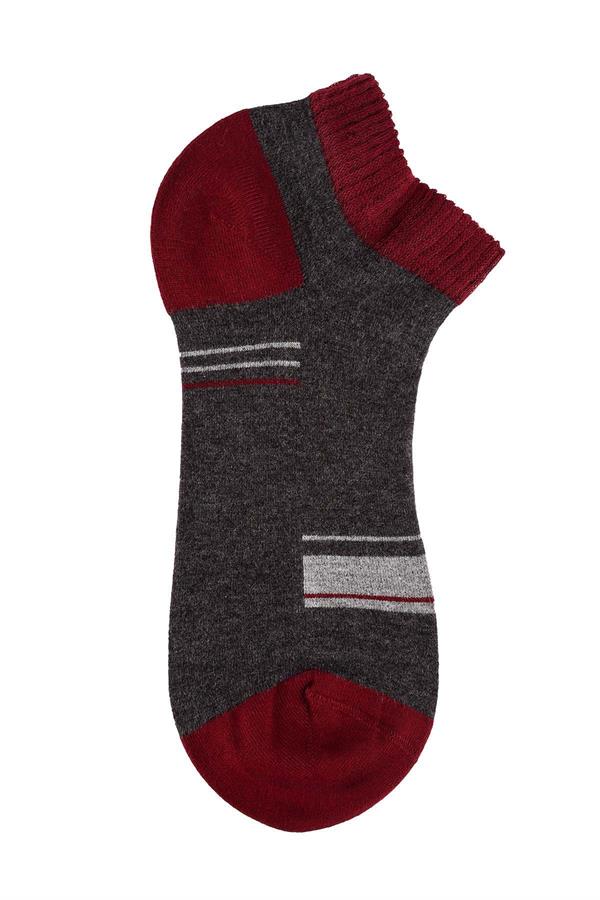 Erkek Antrasit Patik Modal Çorap 6112