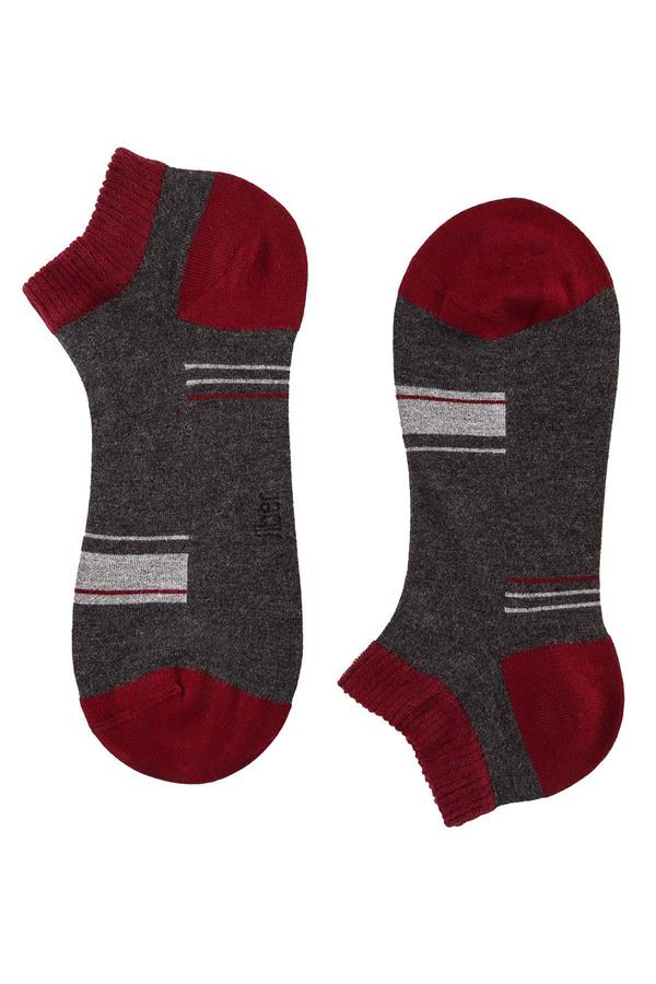 Erkek Antrasit Patik Modal Çorap 6112
