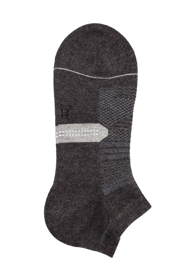 Erkek Antrasit Patik Modal Çorap 6113