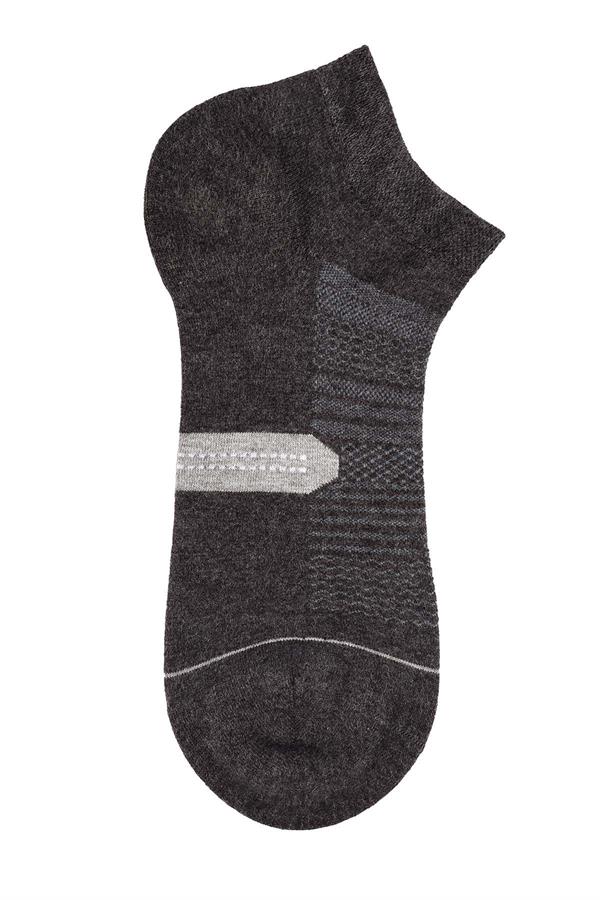 Erkek Antrasit Patik Modal Çorap 6113