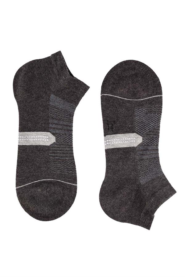 Erkek Antrasit Patik Modal Çorap 6113