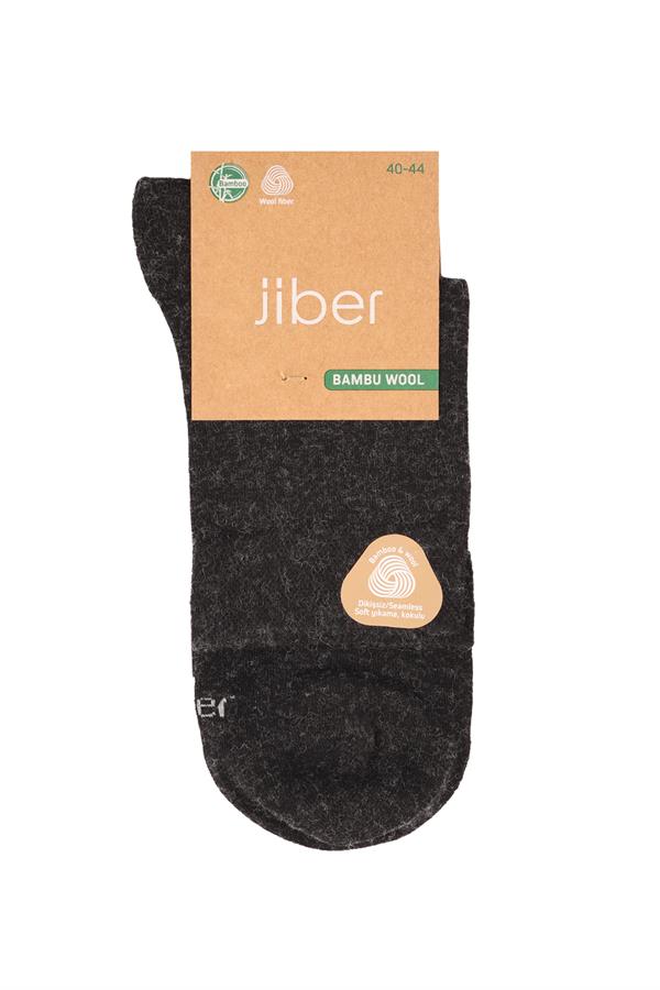 Erkek Yünlü Bambu Yarım Konç Çorap 5651 Antrasit  JBR5651.000001