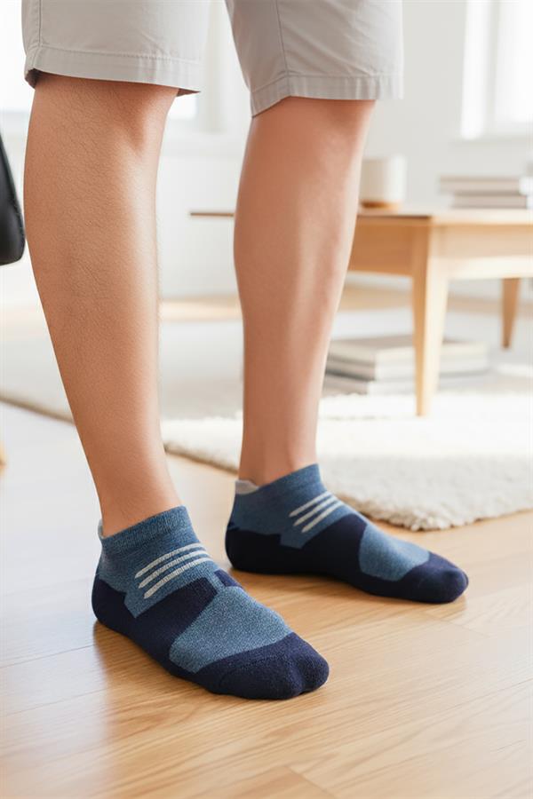 Erkek Asorti Pamuklu Spor Patik Çorap 6046 Asorti  JBR6046.000001