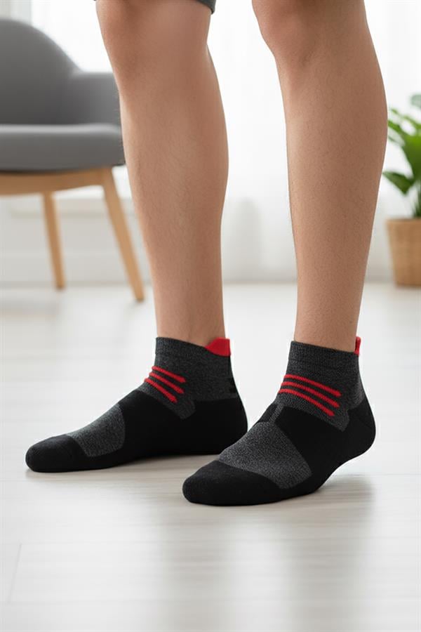 Erkek Asorti Pamuklu Spor Patik Çorap 6046 Asorti  JBR6046.000001