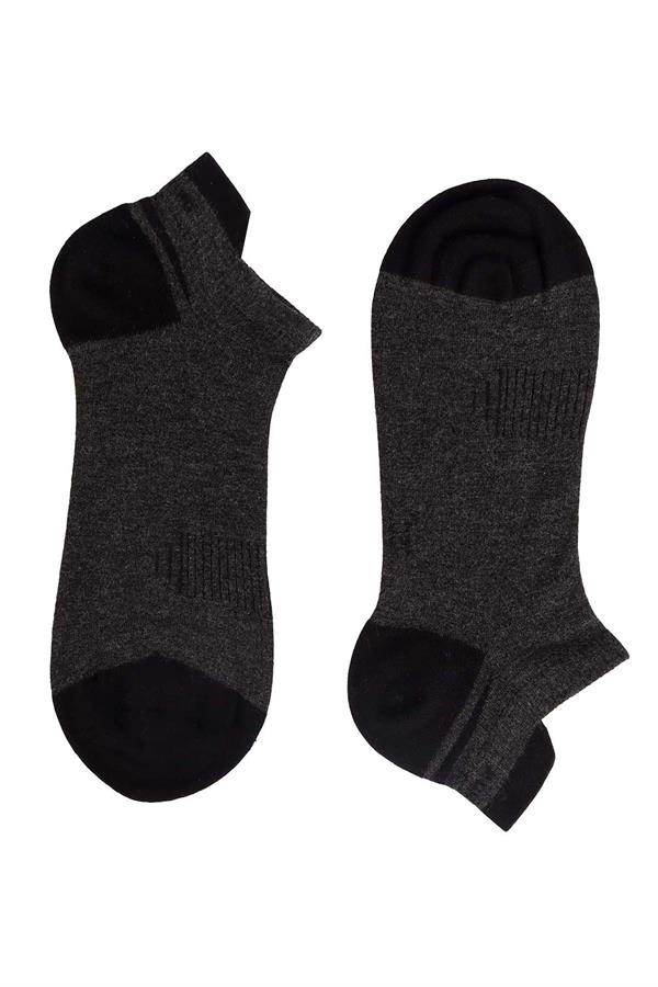 Erkek Bambu Antrasit Patik Çorap 6763