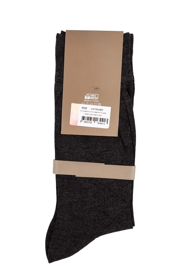 Erkek Bambu Antrasit Soket Çorap 5525