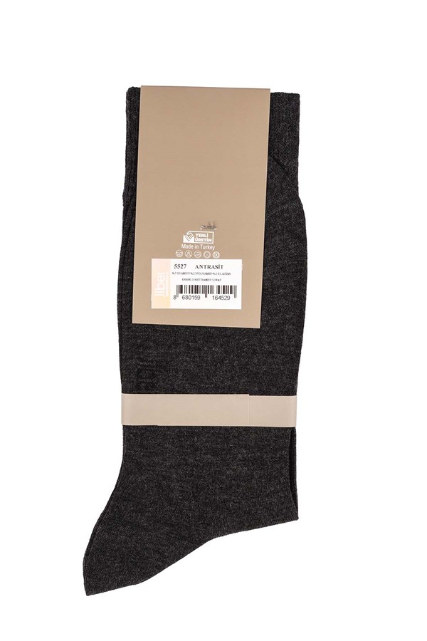 Erkek Bambu Antrasit Soket Çorap 5527