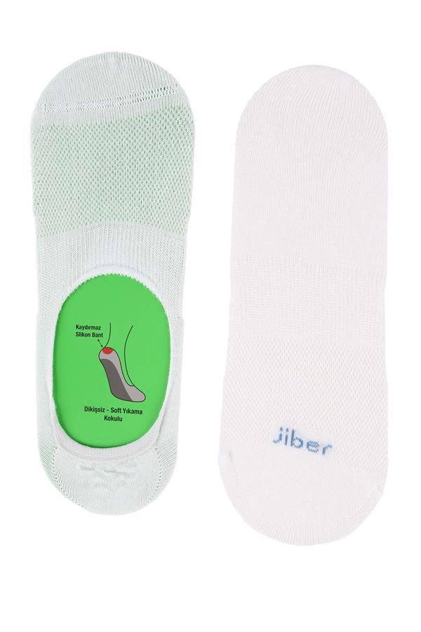 Erkek Bambu Beyaz Babet Çorap 7000