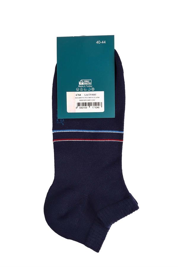 Erkek Bambu Lacivert Patik Çorap 6764
