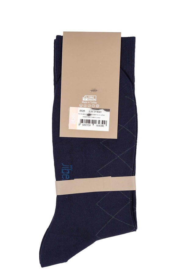 Erkek Bambu Lacivert Soket Çorap 5525