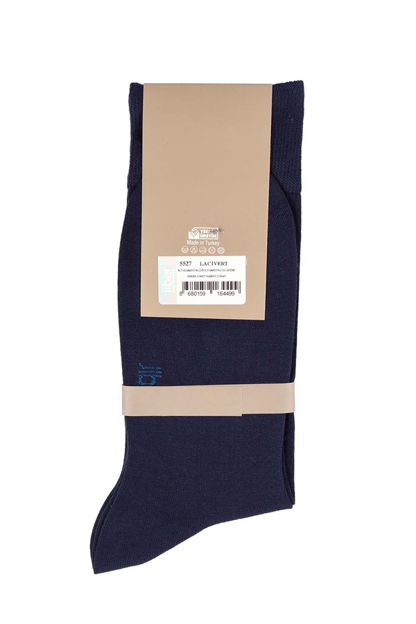 Erkek Bambu Lacivert Soket Çorap 5527