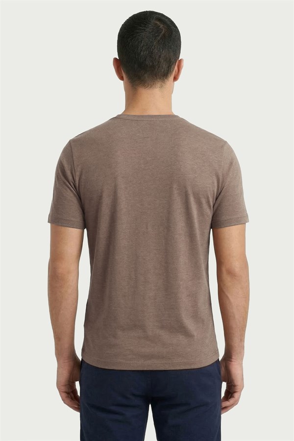 Erkek Bambu Mürdüm Rengi T-Shirt 334
