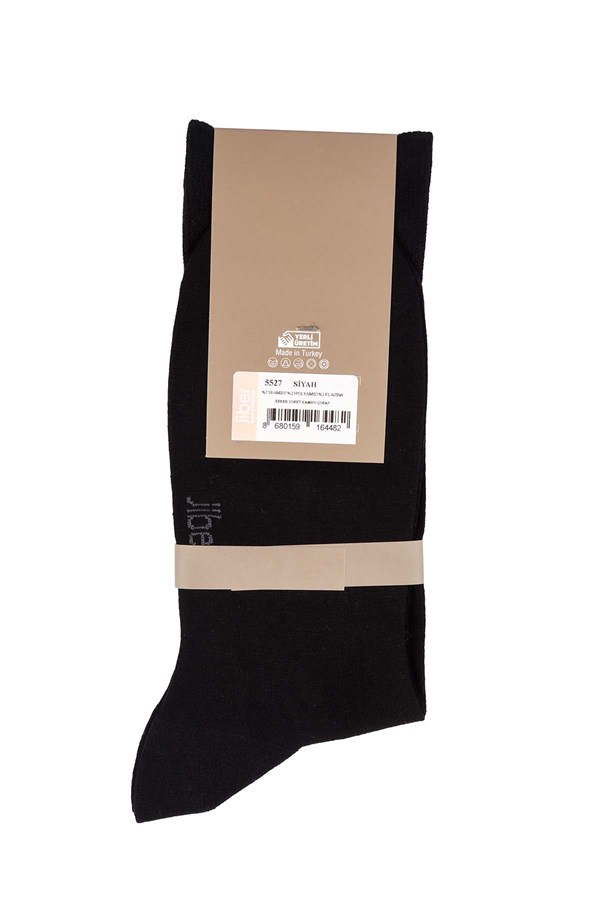 Erkek Bambu Siyah Soket Çorap 5527